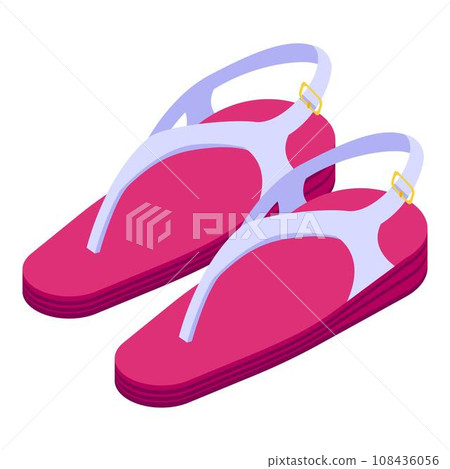Holidays sandals icon. Isometric of holidays sandals vector icon for web design isolated on white background 108436056