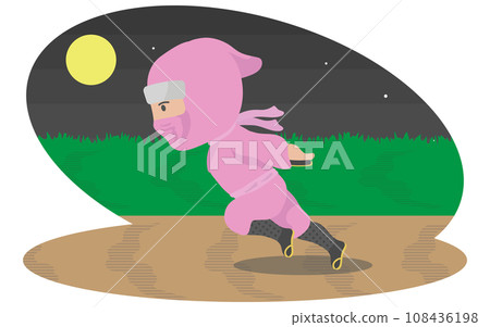 Kunoichi running at night Kunoichi running at night 108436198