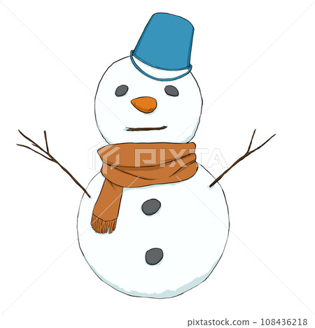 可愛的雪人插畫 可愛的雪人插畫 108436218