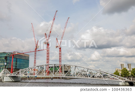 modern Amsterdam city center, canals and bridges. modern Amsterdam city center, canals and bridges. 108436363