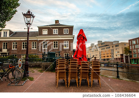 modern Amsterdam city center, canals and bridges. modern Amsterdam city center, canals and bridges. 108436604
