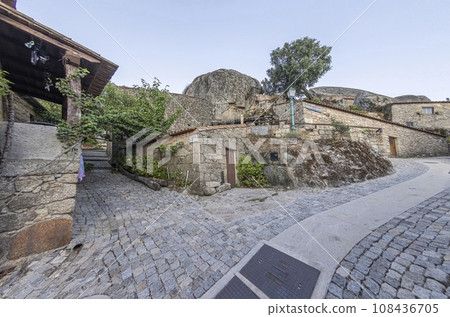 Scene of a deserted street from the historic town of Monsanto in Portugal Scene of a deserted street from the historic town of Monsanto in Portugal 108436705