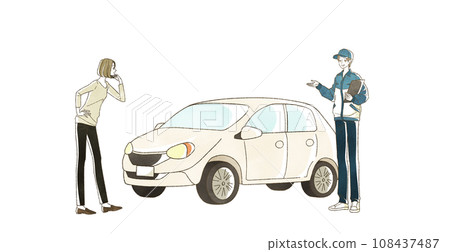工作人員講解汽車相關知識 108437487