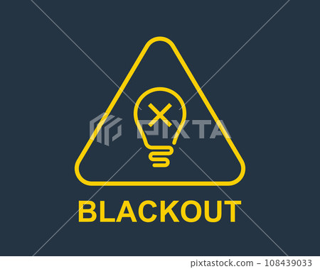 blackout icon. turning off the lights. 108439033