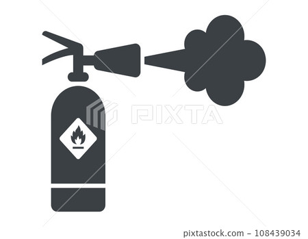 icon use fire extinguisher to prevent fire. icon use fire extinguisher to prevent fire. 108439034