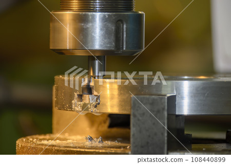 The T-slot cutting process on NC milling machine with T-slot cutter. The T-slot cutting process on NC milling machine with T-slot cutter. 108440899