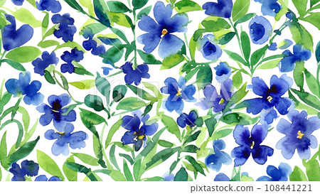 Illustration of many flowers in watercolor style Illustration of many flowers in watercolor style 108441221