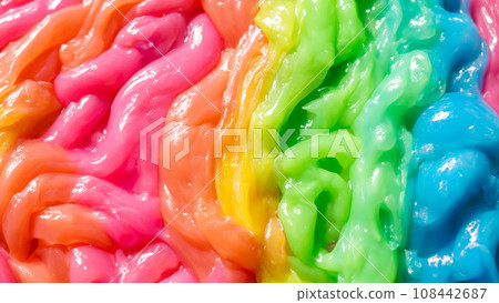 Colorful and sticky slime background 108442687