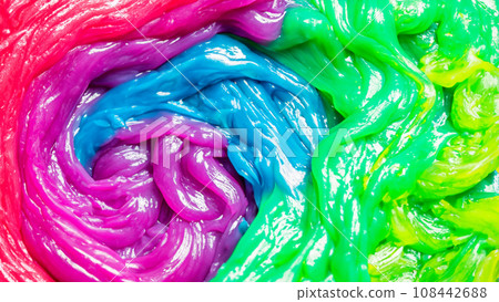 Colorful and sticky slime background 108442688