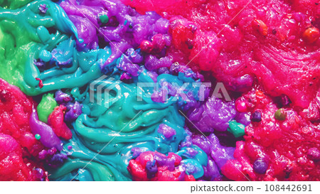 Colorful and sticky slime background 108442691