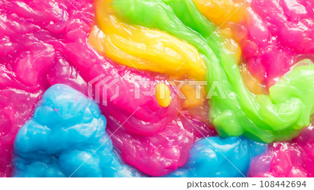 Colorful and sticky slime background Colorful and sticky slime background 108442694