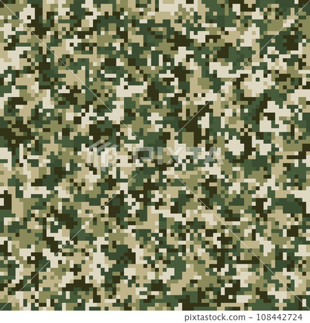 Texture military camouflage seamless pattern. Abstract army vector illustration 108442724