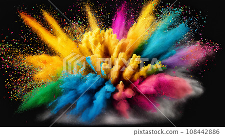 Background with bursting colorful particles Background with bursting colorful particles 108442886