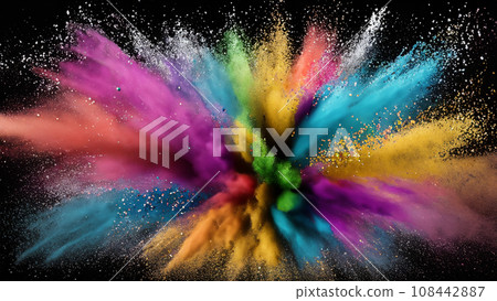Background with bursting colorful particles Background with bursting colorful particles 108442887