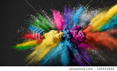 Background with bursting colorful particles Background with bursting colorful particles 108442888