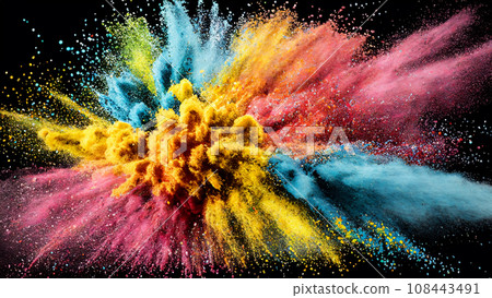 Background with bursting colorful particles Background with bursting colorful particles 108443491