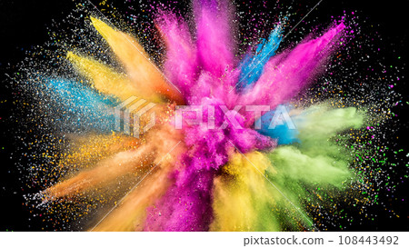 Background with bursting colorful particles Background with bursting colorful particles 108443492