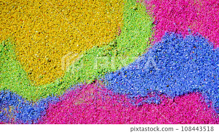 Close-up of colorful sand 108443518