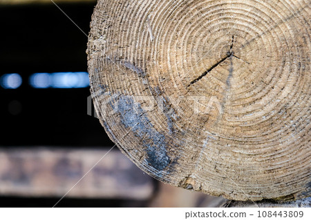 Old logs, wooden log house Old logs, wooden log house 108443809