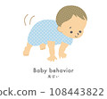 Stock Illustration: High baby's actions and gestures 108443822