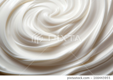 White texture of whipped cream, homemade sour cream or hand cream. Detailed pure creamy background 108443955