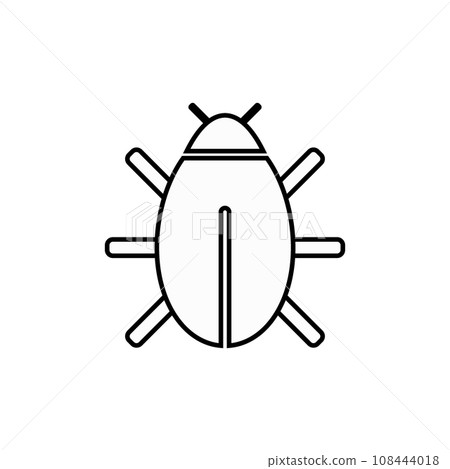 Bug icon on white. 108444018