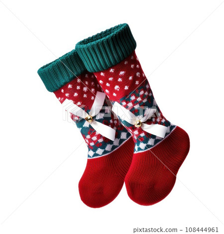 Christmas stocking isolated on white background 108444961