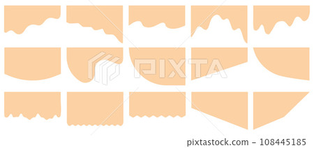 Separator header for App Website, Banners or Posters. Abstract Design Elements for Top and Bottom. Template curve lines. 108445185