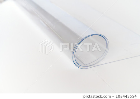 PVC film. polymeric material made of polyvinyl chloride. 108445554