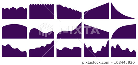 Separator header for App Website, Banners or Posters. Abstract Design Elements for Top and Bottom. Template curve lines. 108445920