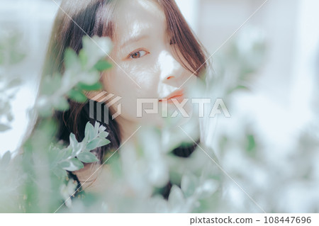 botanical young woman 108447696