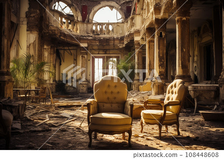 Ruins of a defunct luxury hotel: AI-generated images 108448608
