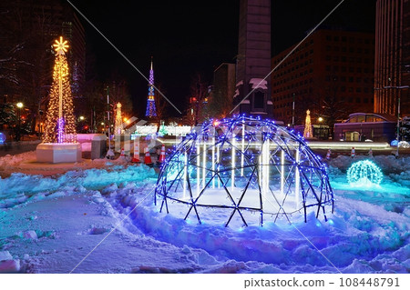Sapporo White Illumination scenery Sapporo White Illumination scenery 108448791