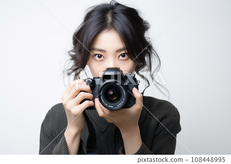 Young Japanese woman pointing at the camera: AI-generated image 108448995