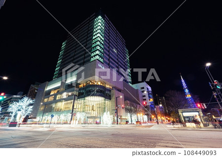 Scenery of central Sapporo in winter 108449093