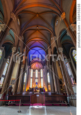 Interior of St. Anthony of Padua Church, Roman Catholic Church, located in Istiklal Street, Istanbul, Turkey 108450288