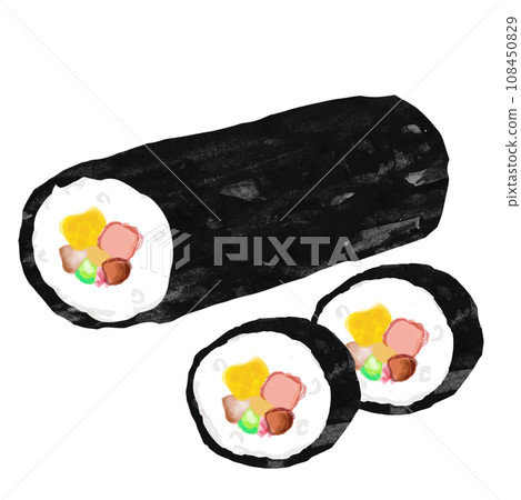 [Setsubun material] Japanese-style brush-painted ehomaki 108450829