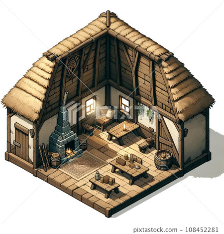 Inside the hut (quarter view) 108452281