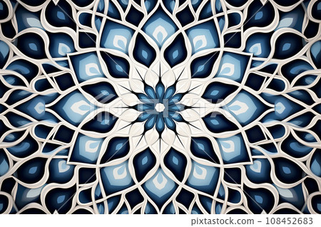 Arabic decorative pattern: AI generated image 108452683