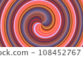 A mesmerizing multicolored spiral spins hypnotically. The vibrant hues of red, orange, yellow, green, blue, and purple blend seamlessly as they twist inward, creating an entrancing optical illusion. 108452767
