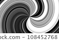 A mesmerizing black and white spiral spins hypnotically. The vibrant hues of red, orange, yellow, green, blue, and purple blend seamlessly as they twist inward, creating an entrancing optical illusion 108452768