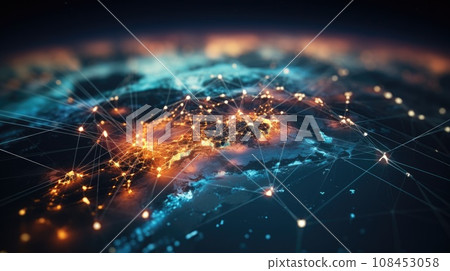 Communication technology with connections around Earth 108453058