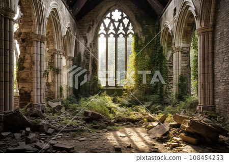 Beautiful church chapel ruins: AI generated image 108454253