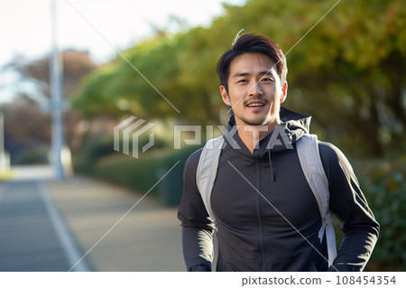 A man exercising in sportswear: AI-generated image 108454354