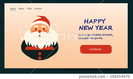 santa claus in hat avatar christmas eve holiday happy new year celebration template horizontal copy space santa claus in hat avatar christmas eve holiday happy new year celebration template horizontal copy space 108454470