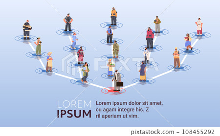 set different occupation people diverse workers of various professions and specialists standing together happy labor day celebration 108455292