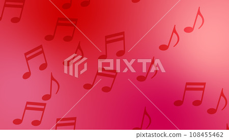 帶有音符的背景材質[紅色雙色調] 108455462