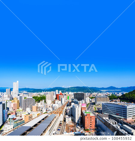 High-angle view of the west side from Hiroshima Station [Urban landscape of Hiroshima] 108455932