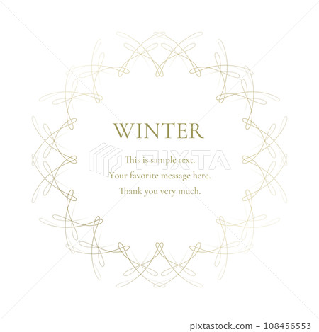 Material_Frame_Winter 裝飾框架,帶有雪花和淺色圖案。奢華金框設計 Material_Frame_Winter 裝飾框架,帶有雪花和淺色圖案。奢華金框設計 108456553