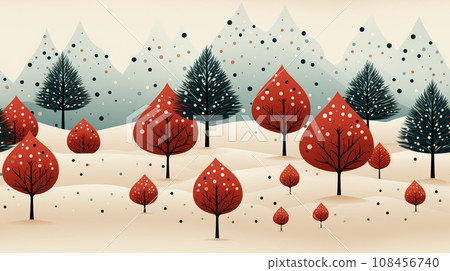 Continuous pattern of christmas trees - Stock Illustration [108456740 ...